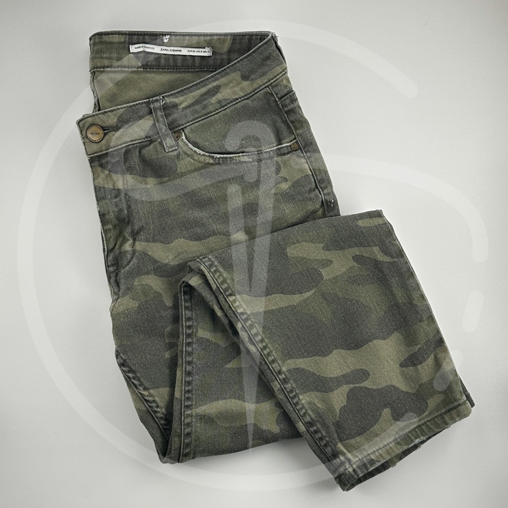 Zara Ankle Camo Jeans Sz. 8